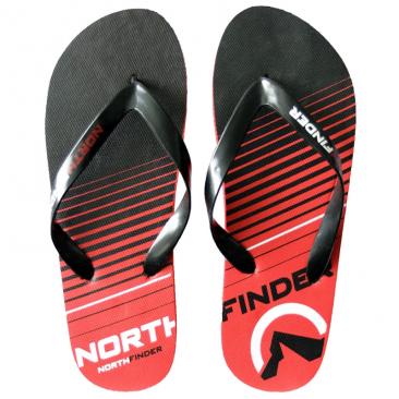 NORTHFINDER Slippers black/red